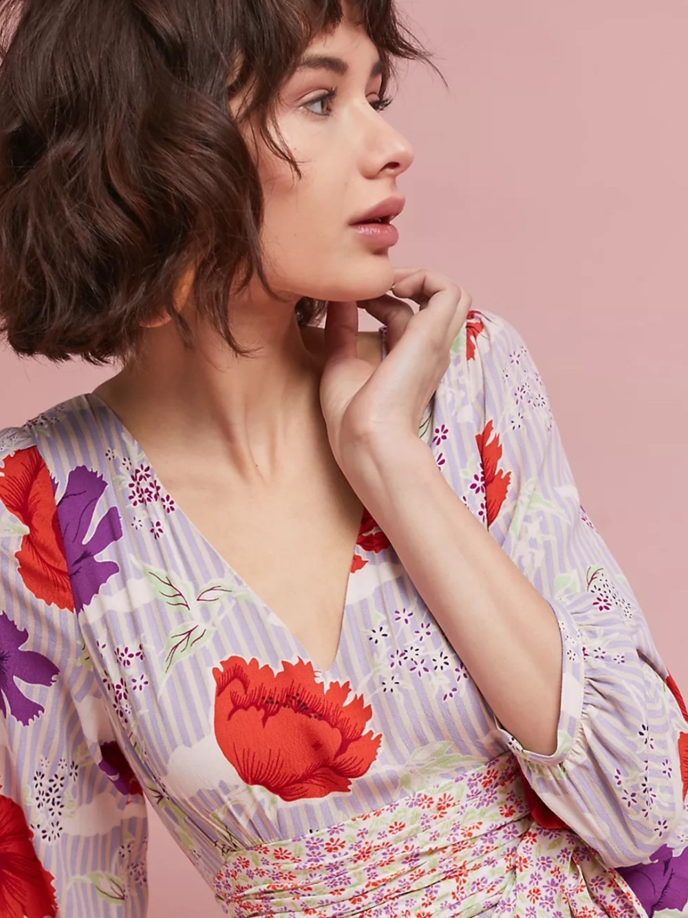 Maeve Belted Floral Midi Kimono Dress 8 - Picture 2 of 11